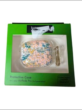 New Kate Spade New York AirPods Pro Case - Sunshine Floral Clear